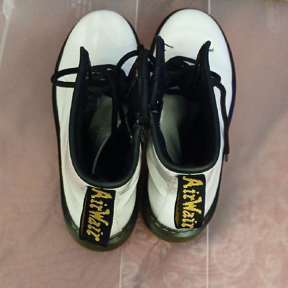 Dr. Martens White Leather Boots - Picture 2 of 6
